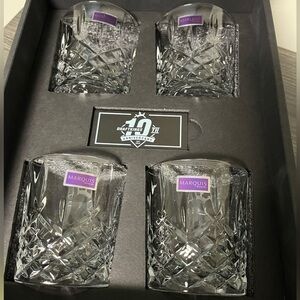 Marquis by Waterford DK 10th Anniversary Set of 4 Crystal Scotch Glasses